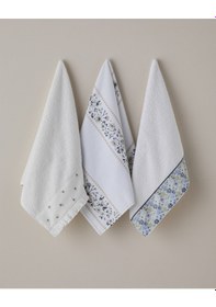 Resim English Home Florina Pamuk Yüz Havlusu 50x80 Cm Beyaz Beyaz 