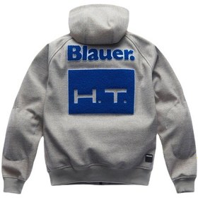 Resim Blauer Easy Men Open Hoody Korumalı Motosiklet Montu Gri Mavi 