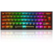 Resim Redragon K617 RGB Fizz Şeffaf Siyah Kablolu Mekanik 61 Tuşlu Türkçe Oyuncu Klavyesi 
