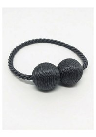 Resim Mıknatıslı Perde Bağlama Aparat Aksesuarı Braçol Antrasit 