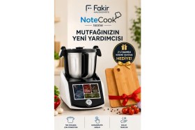 Resim Fakir 5 Lt Çok Fonksiyonlu Elektrikli Pişirici Paslanmaz Çelik Hızlı Yemek Pişirme Makinesi + Ahşap Kesme Tahtası Hediyeli 