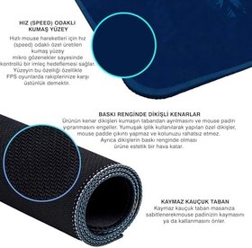 Resim Porge Gaming Mouse Pad 90x40 Mouse Pad XXL Büyük Oyuncu Ofis Mause Pad Mousepad (Mavi, 90x40 cm) 