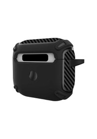 Resim Apple Uyumlu AirPods 3. Nesil Kılıf Sert Armor Karbon Görünüm A26 