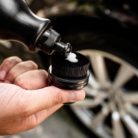 Resim Smartbee Sılky Brush Yuvarlak Lastik Parlatıcı Uygulama Aplikatör Fırçası 