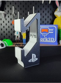 Resim Ps5 Dualsense Çift Oyun Kolu Standı 3d Baskı Masaüstü Tutucu Siyah - Beyaz 