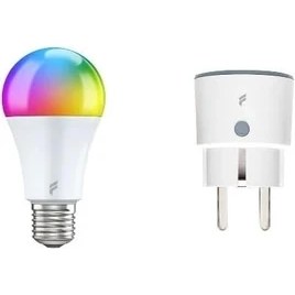 Resim Akıllı Priz ve LED Ampül Seti, Wi-Fi ile Uzaktan Kontrol, Anlık Enerji Tüketim Takibi, Zamanlayıcı 