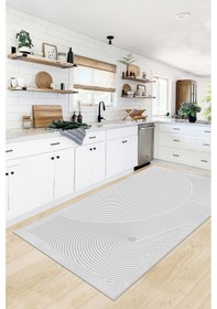 Resim West Home Makinede Yıkanabilir Kaymaz Taban Leke Tutmaz Modern Gri Mutfak Halısı Salon Halısı Ve Yolluk Wh 581 Grey 