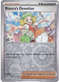 Resim Bianca's Devotion Reverse Holo 142/162 - Temporal Forces - Pokemon Kartı Mint 