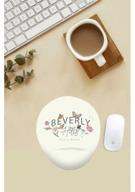 Resim Beverlyhills Yazılı Bilek Destekli Mouse Pad Mousepad 