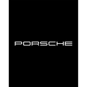Resim Porsche Text Büyük Sırt Patch Yama - Siyah 