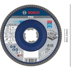 Resim Lidyahan Store 1x Pro Metal X571 Yelpaze Taşlama Diski, X-Lock Için Açılı Tasarım (Çelik, Paslanmaz Çelik, Ø 125 Mm, Granülasyon 60, Profesyonel Aksesuar Küçük Açılı Taşlama Makinesi) 