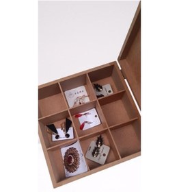 Resim Hobi Dekoratif Model Takı Kutusu Bölmeli Ahşap HAM MDF El Yapımı 