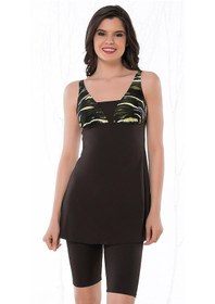 Resim Sunsurf Taytlı Elbise Mayo Kahverengi 