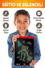 Resim Writing Tablet Lcd 12 Inç Dijital Kalemli Çizim Yazı Tahtası Grafik Not Yazma Eğitim Tableti 