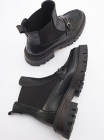 Resim Luvishoes Vesper Siyah Tokalı Kadın Chelsea Bot Siyah 