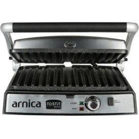 Resim Gri Maxi Granit Izgaralı Tost Makinesi, Şık ve Dayanıklı Tasarım 