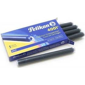 Resim Pelikan Siyah Dolmakalem Kartuşu 5Li Uzun 