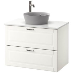 Resim HOMHET Lavabo Dolabı 82x49x75 cm Beyaz 