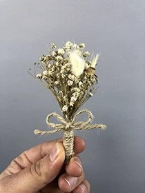 Resim Krem Cipsolu Pamuk Otlu Damat Yaka Çiçeği 10 Adet 