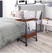 Resim Dehalimited 60X40 Raflı Yükseklik Ayarlı Frenli Tekerlekli Çalışma Masası Lap 