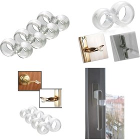 Resim Silikon Kapı & Pencere Vurma Önleyici Stoper Kapı Tamponu 4 Adet 