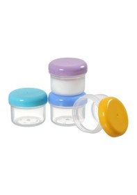 Resim Süt & Mama Mini Saklama Kabı 4'lü Set Çok Renkli 