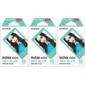 Resim Fujifilm Instax Mini Sky Blue Edition 10x3 Film Seti 