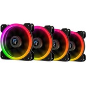 Resim GAMEFORCE 4in1 120mm Rgb Kasa Fanı (4x120mm Fan Kiti- Kumandalı) 