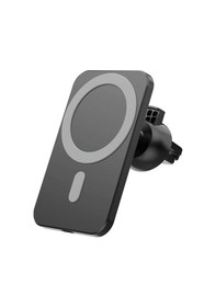 Resim Iphone 13 / 13 Pro / 13 Pro Max Kablosuz Şarj Aleti Magsafe Araç Içi Manyetik Şarj 15w Gri 