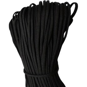 Resim Siyah Renkli, Acil Durumlar, Kamp, Kendin Yap Bileklikler, Giyim İçin 4mm Kalınlığında Çok Amaçlı Dayanıklı 7 Çekirdekli Paracord Halat - Açık Hava Hayatta Kalma Ekipmanı 