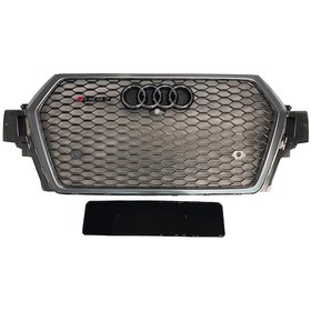 Resim Audi Q7 Rsq7 Ön Panjur Izgara 2015 / 2019 Krom Gri 