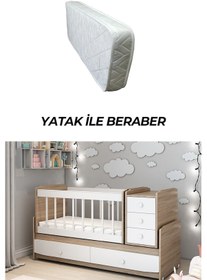Resim Patiko Furniture Ms 290 Sonomo Büyüyebilen,yataklı Beşik Kahverengi 