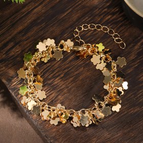 Resim 1 Metal Püskül Beş Çiçekli Şanslı Yaprak Bileklik, Hafif Lüks Yüksek Kaliteli Çok Yönlü Takı Moda Bileklik, Günlük İşe Çıkma Plaj Tatili Bohem Tarzı, Erkekler ve Kadınlar İçin Aynı Tarz, Dört Yapraklı Yaprak Kadın Takıları Anneler ve Aşıklar İçin Mükemmel Bir Hediye 