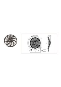 Resim Kormas 24V Fan Motoru Emici Aksiyel 12 " Helis Orta Motorlu N11.4248 