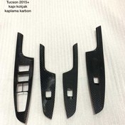 Resim Hyundai Tucson 2015-2018 Kapı Kolçak Kaplama Karbon (Koltuk Isıtıcı Model) 