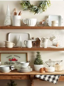 Resim Dekoratif Doğal Ahşap 2 Li Takım 75 X 10 X 4 Cm Gizli Aparatlı Raf Ahşap 