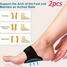 Resim 2 adet Unisex Kemer Destek Ekleme - 8 Şekilli Topuk ve Destek Pedleri, Şok Emici Düz Ekleme ile Yüksek Kemer, Düşük Kemer ve Sıkıştırılmış Ayak Dizeleri - Erkekler ve Kadınlar için Nefes Alabilir ve Rahat, Yüksek Kemer Destek | Ergonomik Ekleme | Nefes Alabilir Kumaş 