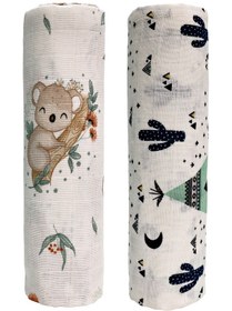 Resim Müslin Örtü İkili 90x90 Minicik Kaktüs Bahçesi-minicik Kuala Sevgisi 