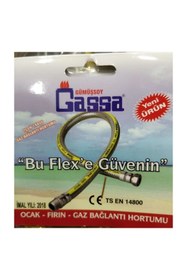 Resim GASSA Doğalgaz Flex Bağlantı Hortumu Gaz Flexi Soba Fırın Ocak 100 Cm 