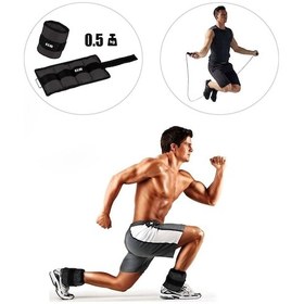 Resim 0,5 Kg X 2 Adet Siyah El Ayak Bileği Ağırlığı + Atlama İpi Siyah 