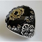 Resim Omar Silver Erkek Fasetli Onix Taşlı Gümüş Yüzük Mrd90 