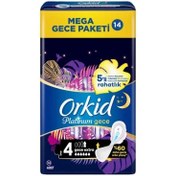 Resim Orkid Platinum Hijyenik Ped Gece Extra Süper Ekonomik 14 Adet 
