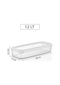 Resim 20'li Mikrodalga Buzdolabı Saklama Kabı - Buzdolabı Organizeri 2300mlx2-1600mlx2-1200mlx4-250mlx12 Şeffaf 