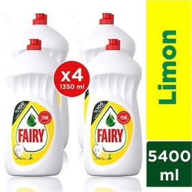 Resim Fairy Limon Kokulu Sıvı Bulaşık Deterjanı 4 x 1350 ML 