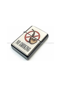 Resim Pipo Pipe No Smoking Mat Siyah Kapaklı Benzinli Çakmak 