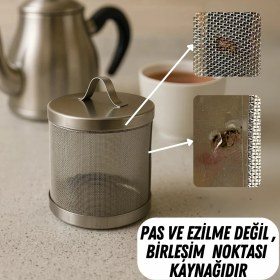 Resim Kafes Süzgeç Demlik Süzgeci Çay Süzgeci Paslanmaz Çelik 9,5 Cm 