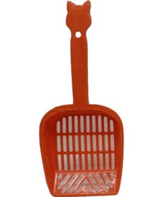 Resim Pettrend Turuncu Büyük Boy Kedi Tuvalet Kumu Temizleme Eleme Küreği 27 CM 