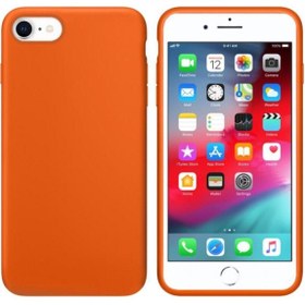 Resim i-Stone Iphone 7g Uyumlu Lansman Pastel Silikon Kılıf Turuncu 