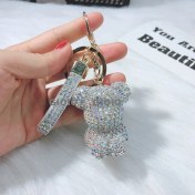 Resim Silver1 Gıoıo Yeni Ipek Eşarp Anahtarlık Kişiselleştirilmiş Inci Papyon Çanta Çekicilik Dokuma Anahtarlık (Yurt Dışından) 