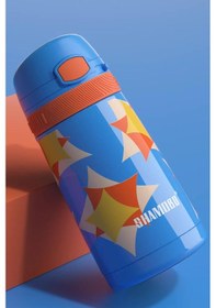 Resim Shamobo Çocuk 350 Ml Pipetli Paslanmaz Çelik Termos Bpa İçermez 7 Renk Koyu Pembe 